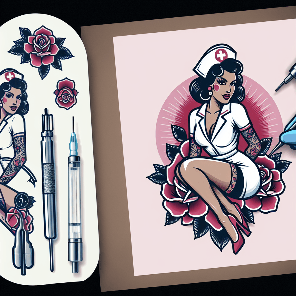 pin up girl dressed as a nurse