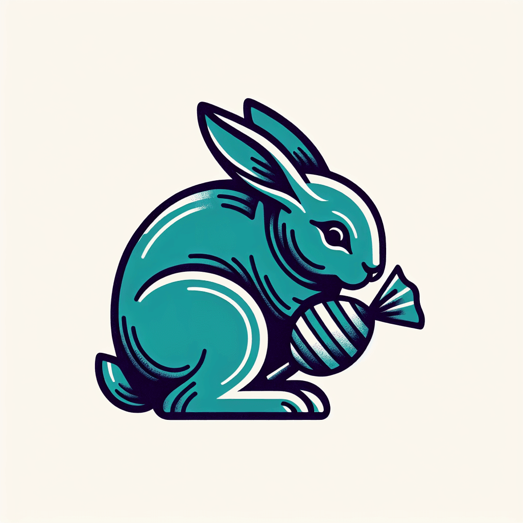 easter bunny hiding candy