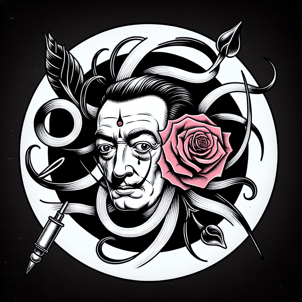 salvador dali based ant painting