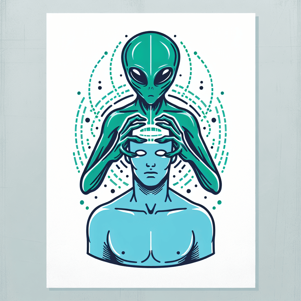 alien controlling a human’s head