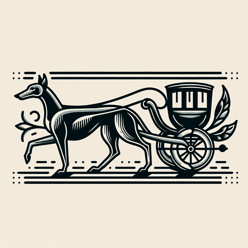 greyhound and carriage