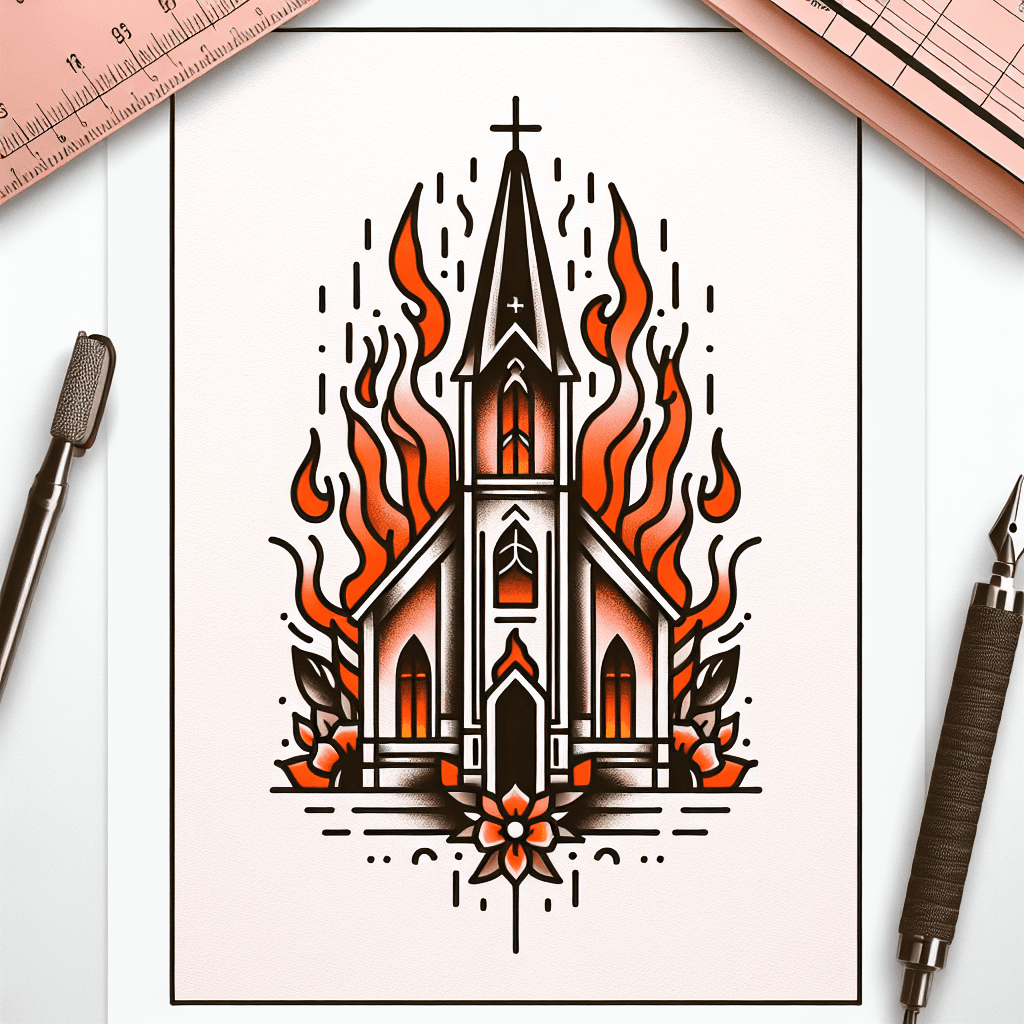 burning church