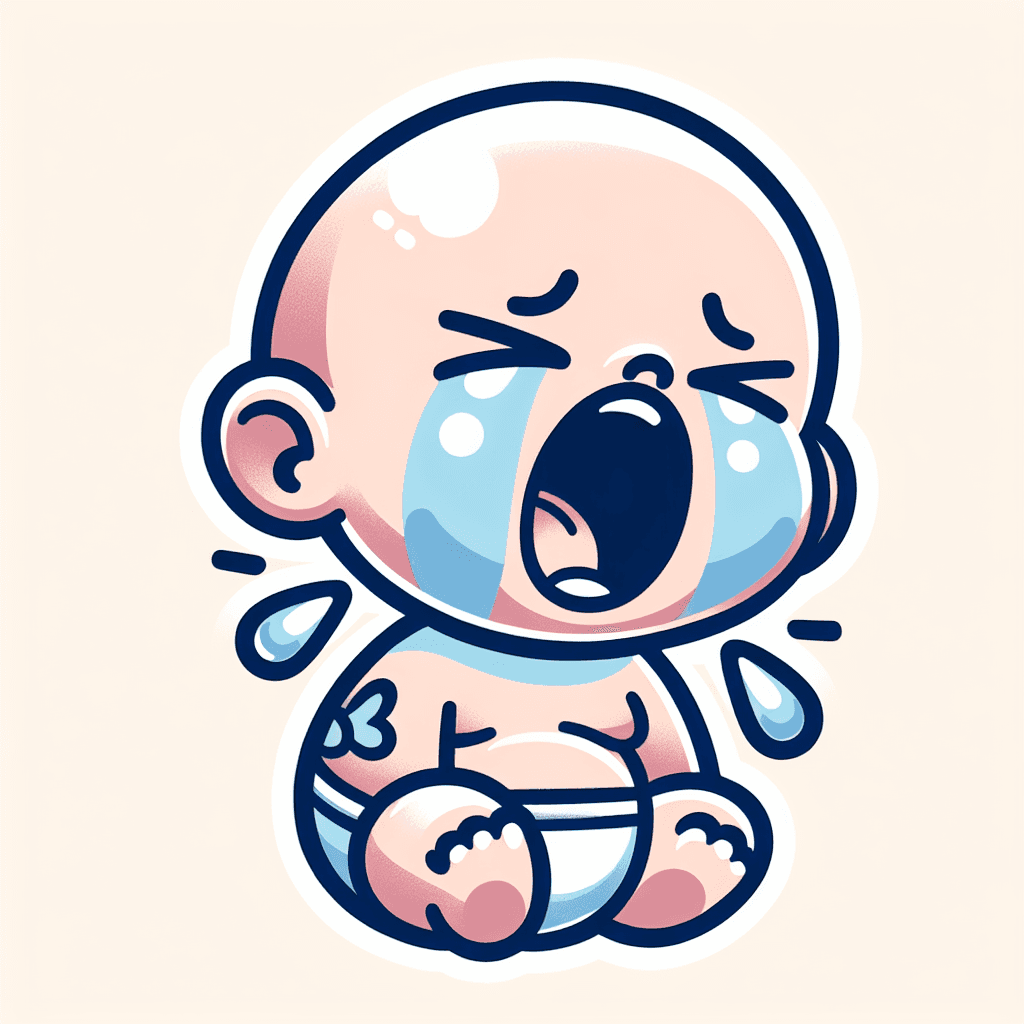 cartoon baby crying