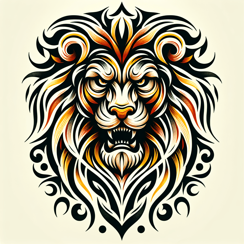 a roaring lion's head