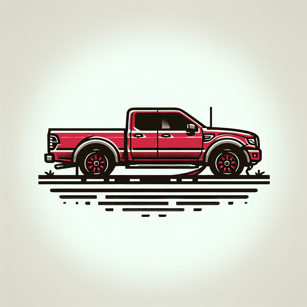 red 2005 ford ranger broken down on the side of the road
