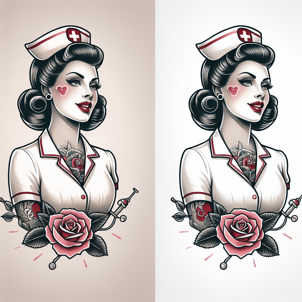 pin up girl dressed as a nurse
