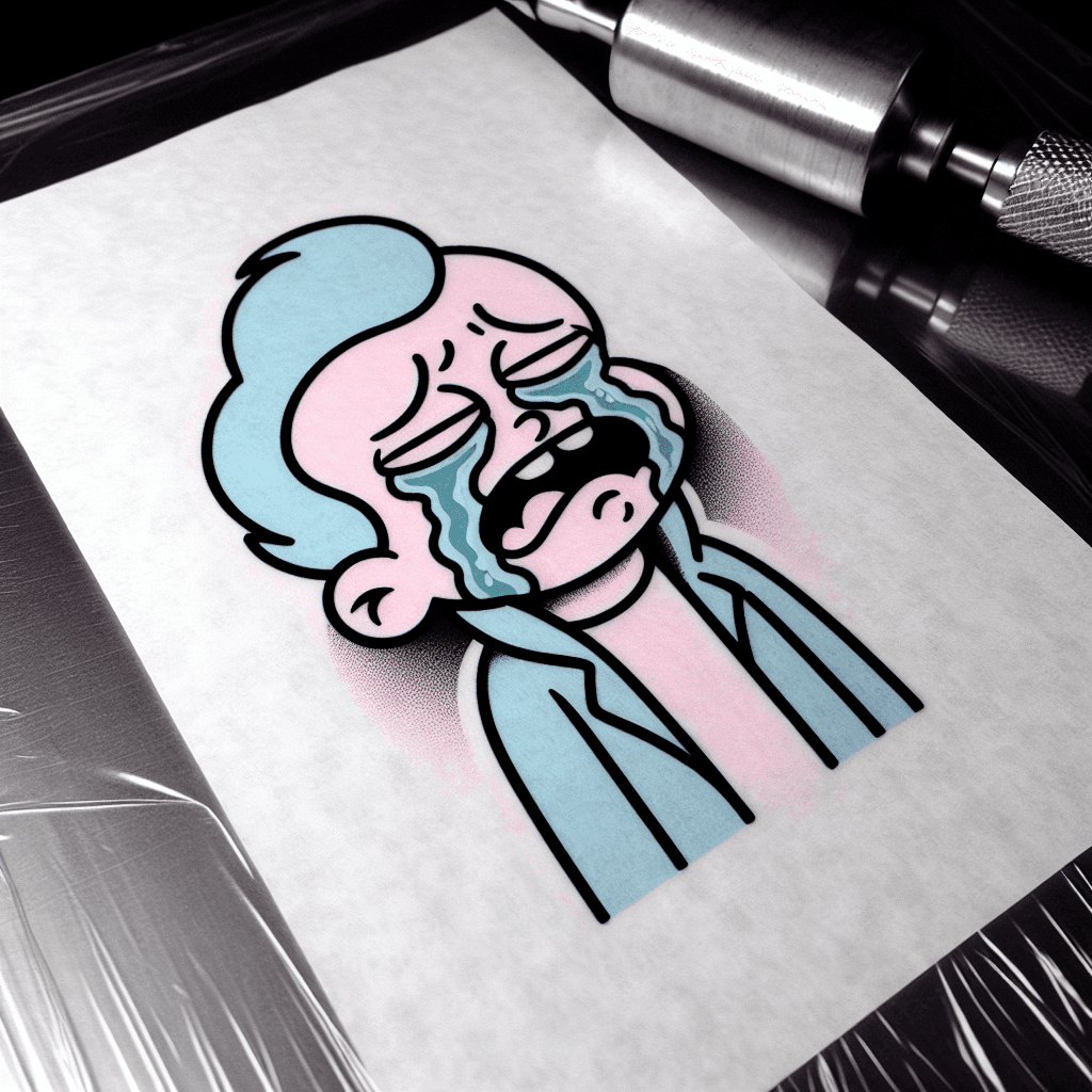 cartoon adult crying