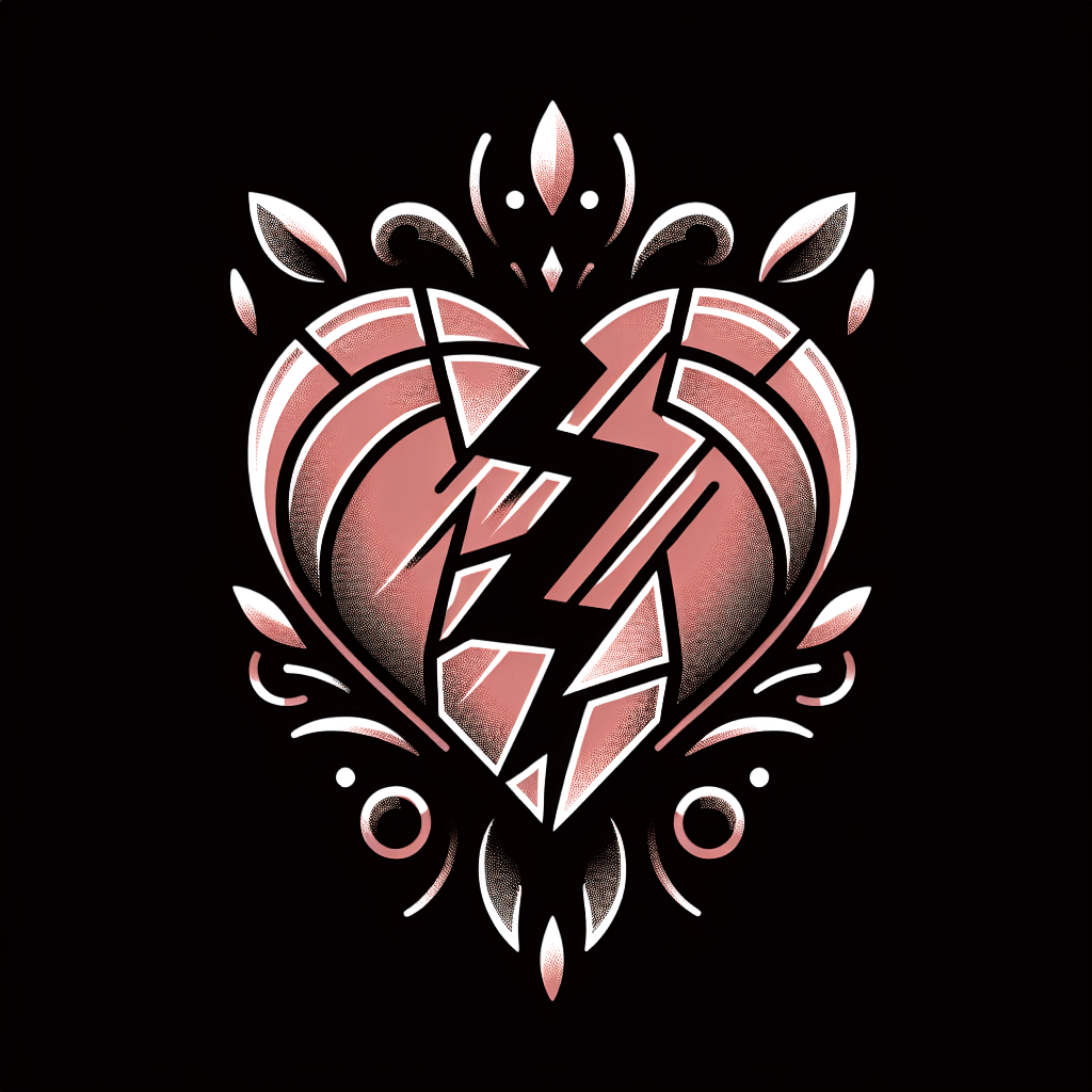 broken heart made of glass