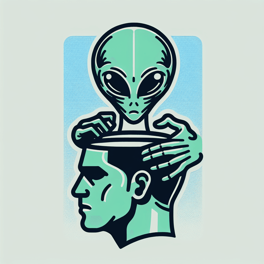 alien controlling a human’s head