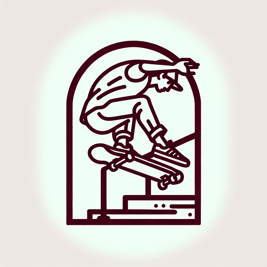 skateboarder grinding a handrail