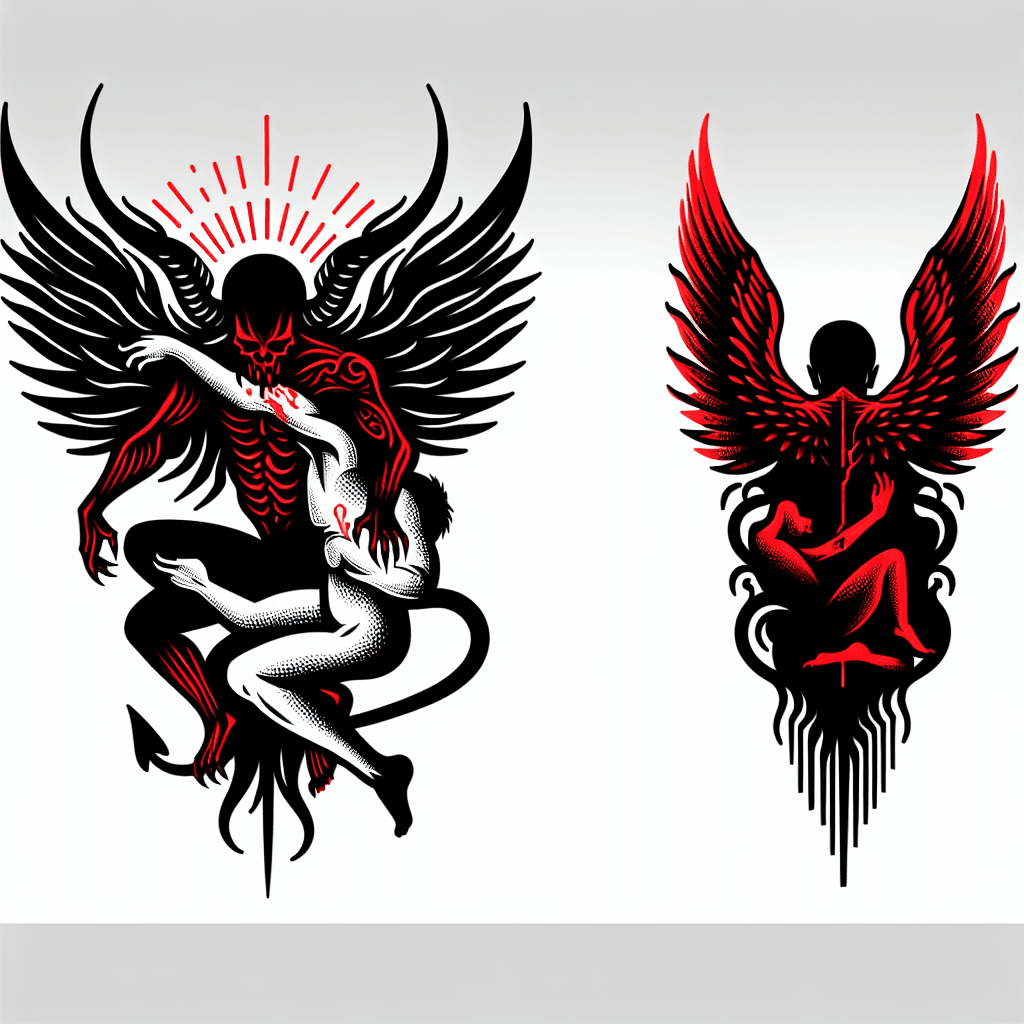 demon eating angel