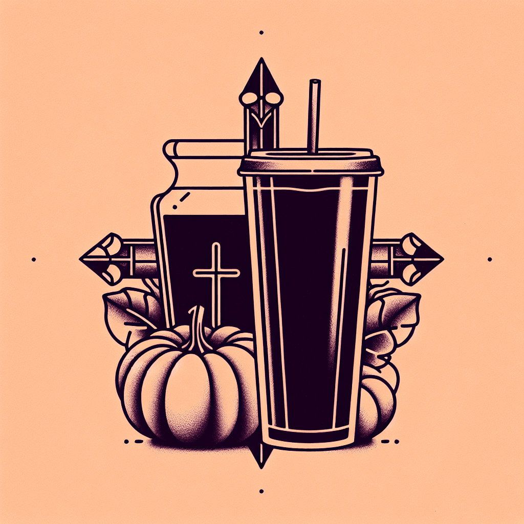 cold brew coffee beside pumpkins