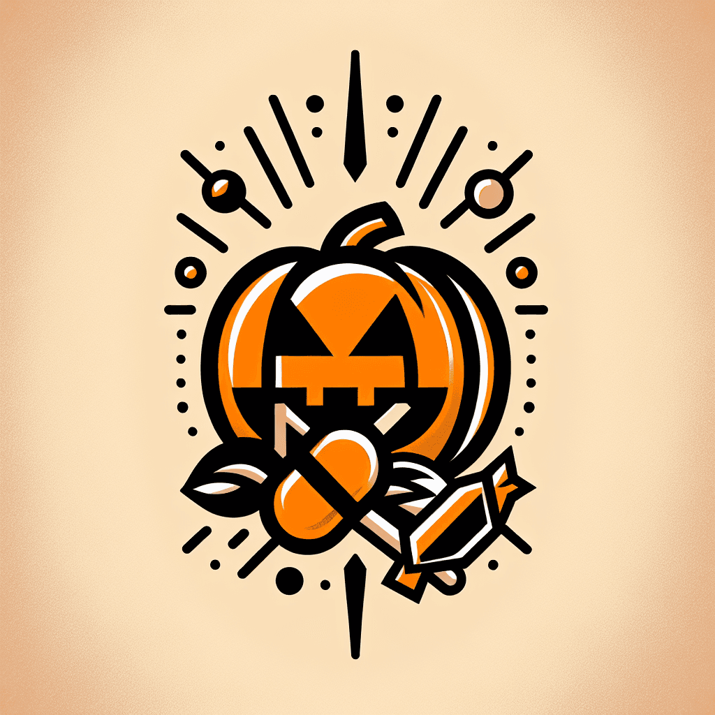 jack o lantern eating candy
