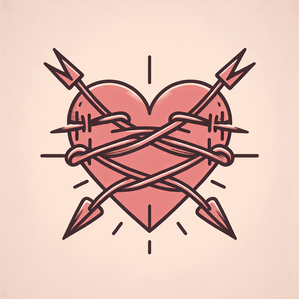 heart made of barbed wire