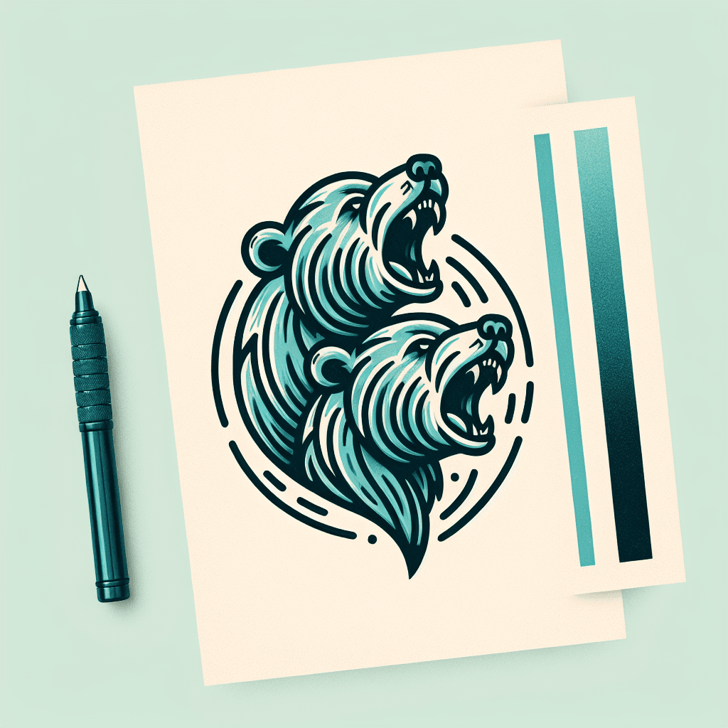 two roaring bears