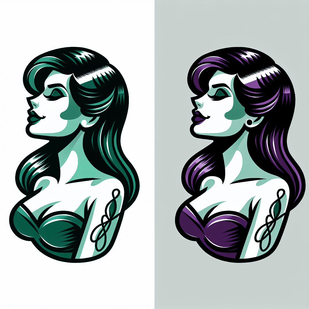pinup girl with dark hair