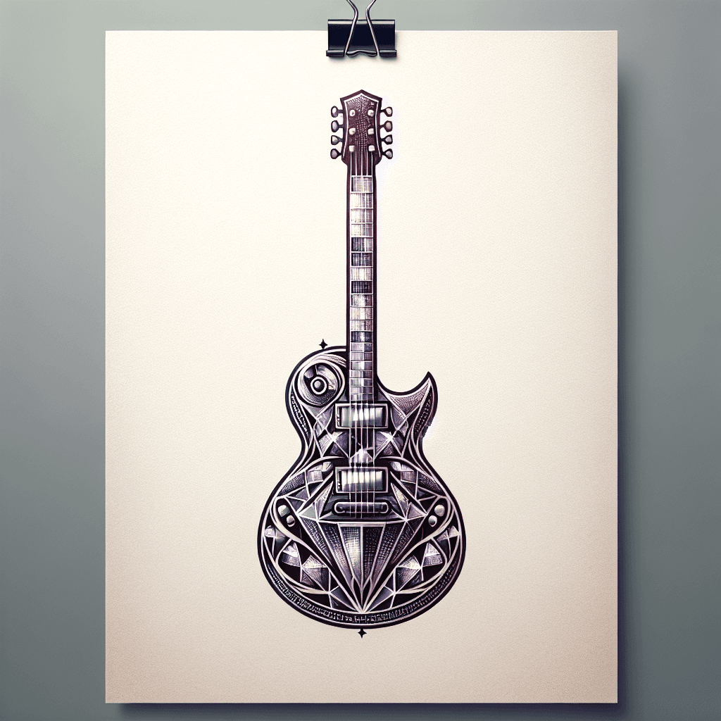 guitar made of diamonds
