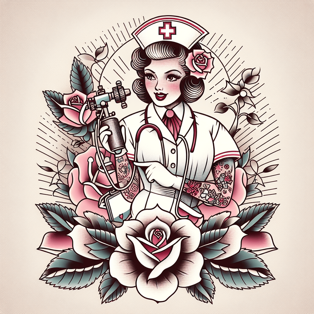 pin up girl dressed as a nurse