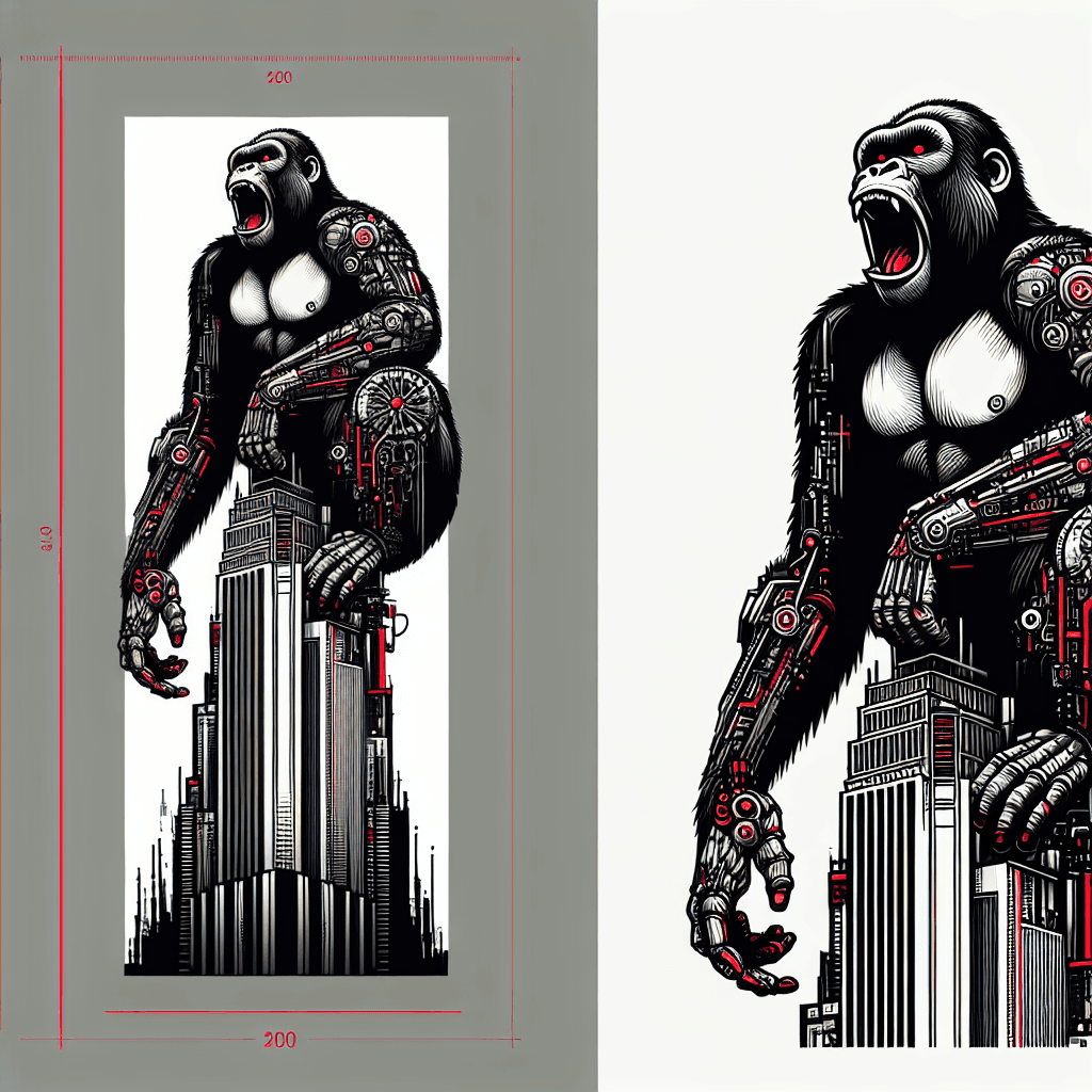 king kong on top of a building