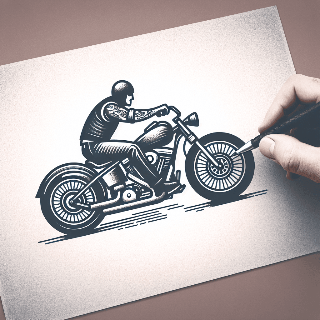 biker riding harley