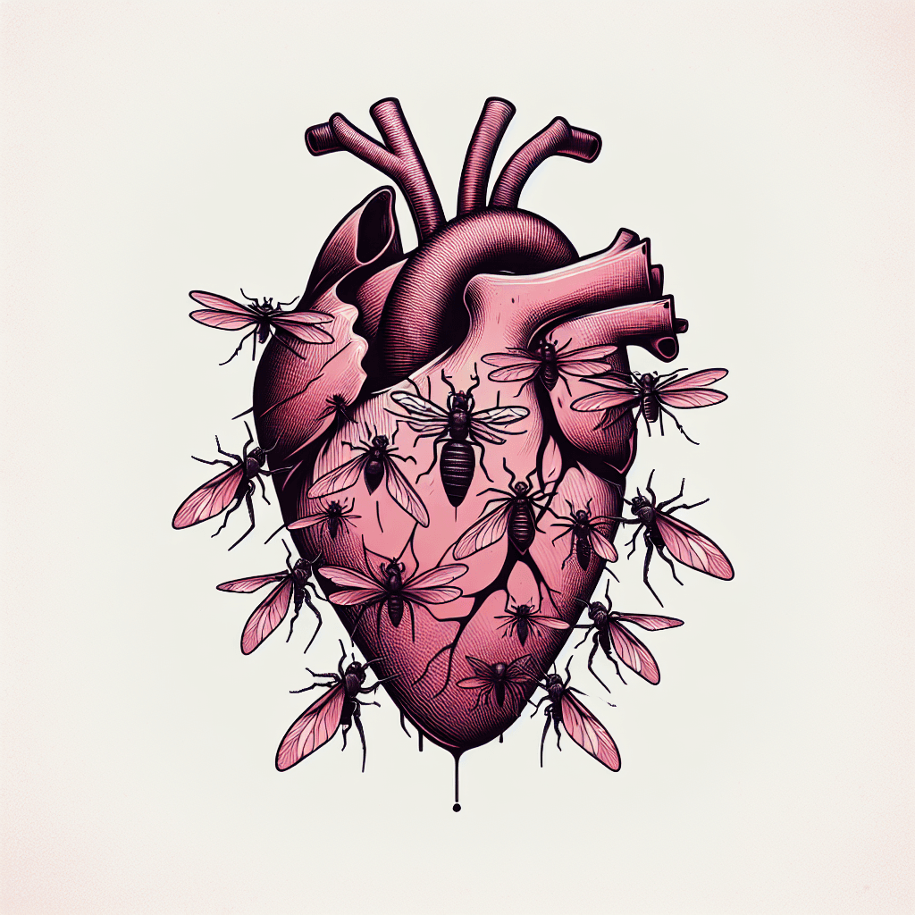 heart made of insects