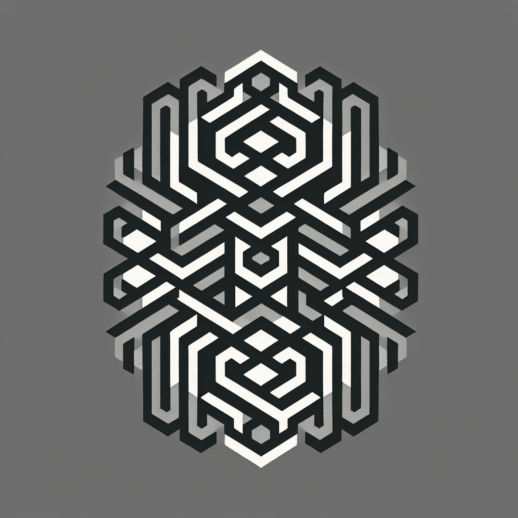 geometric repeating interlocking hexagon pattern