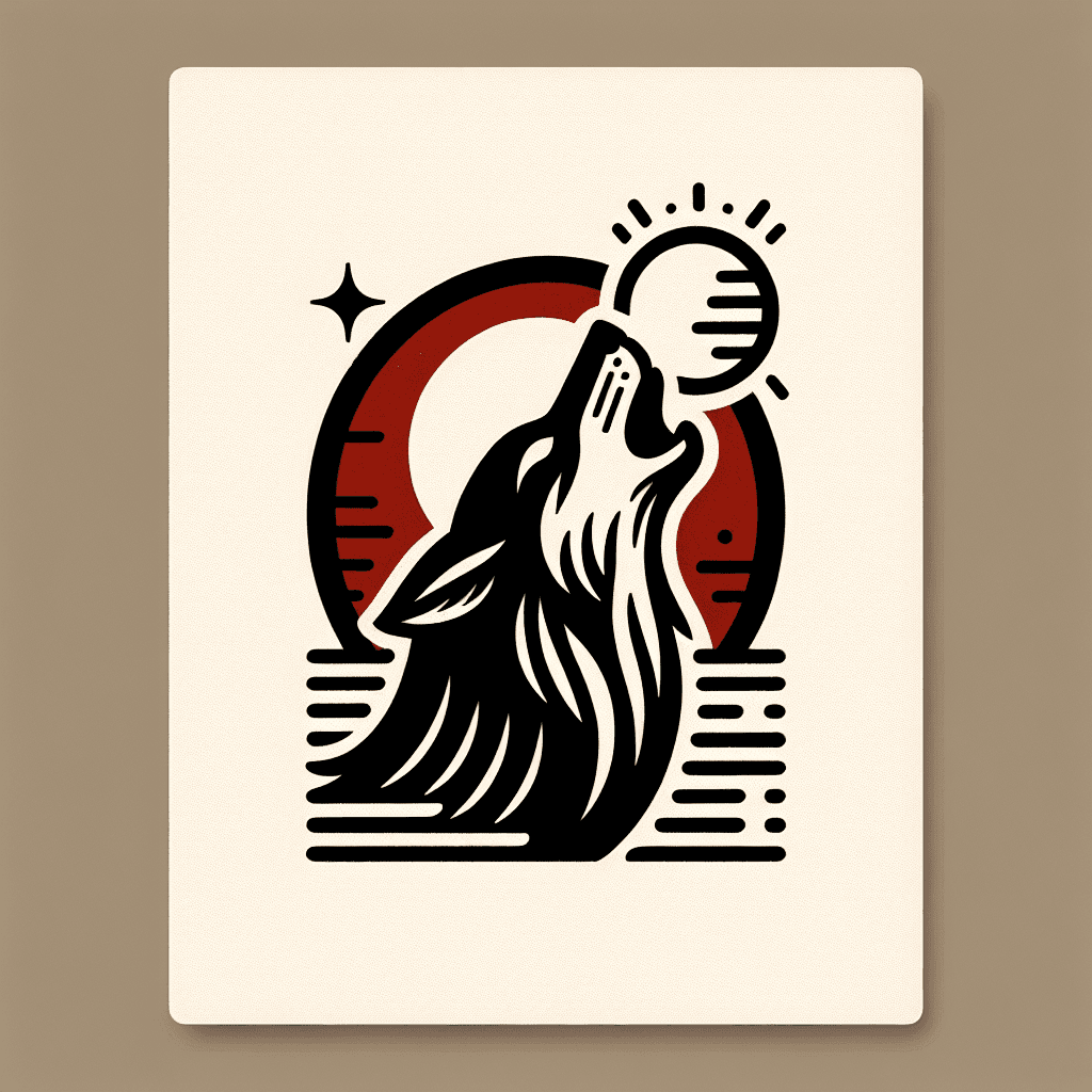 a werewolf howling at the moon