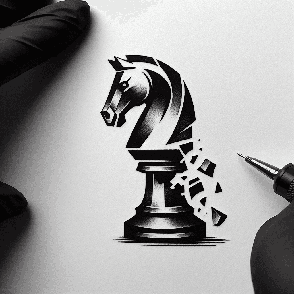 iron horse  from chess piece\nbroken \nwar\nendgame bjj