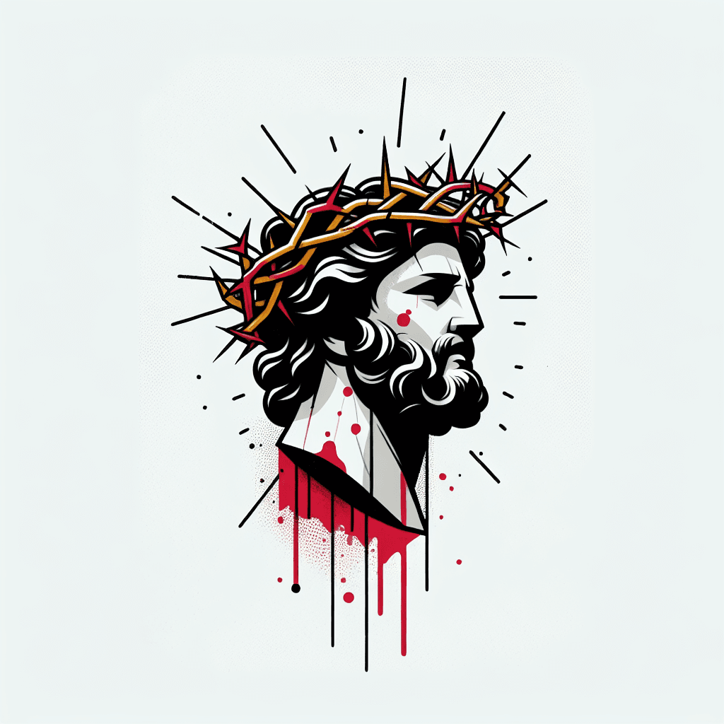 king with crown made of thorns