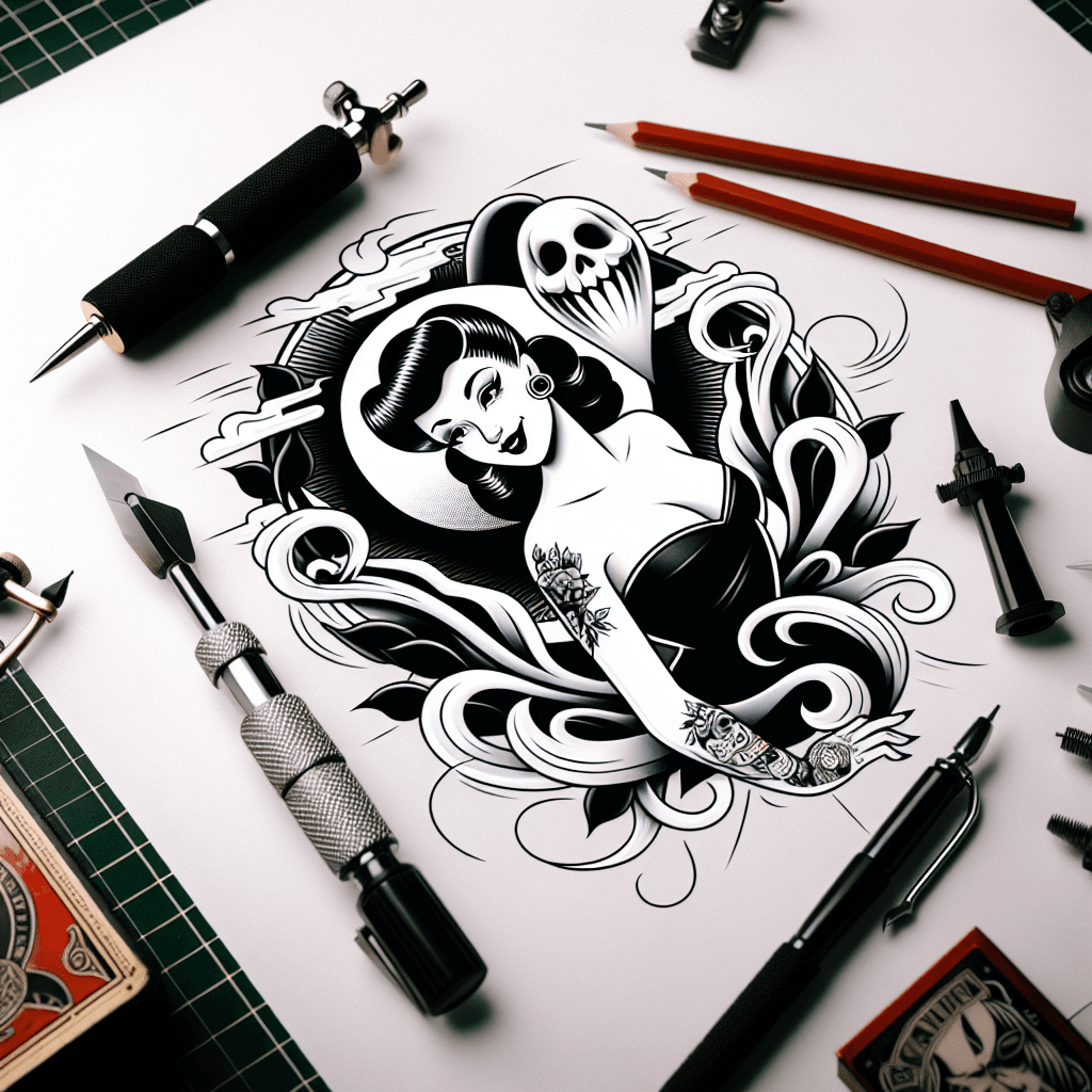 pin up girl dressed as a ghost