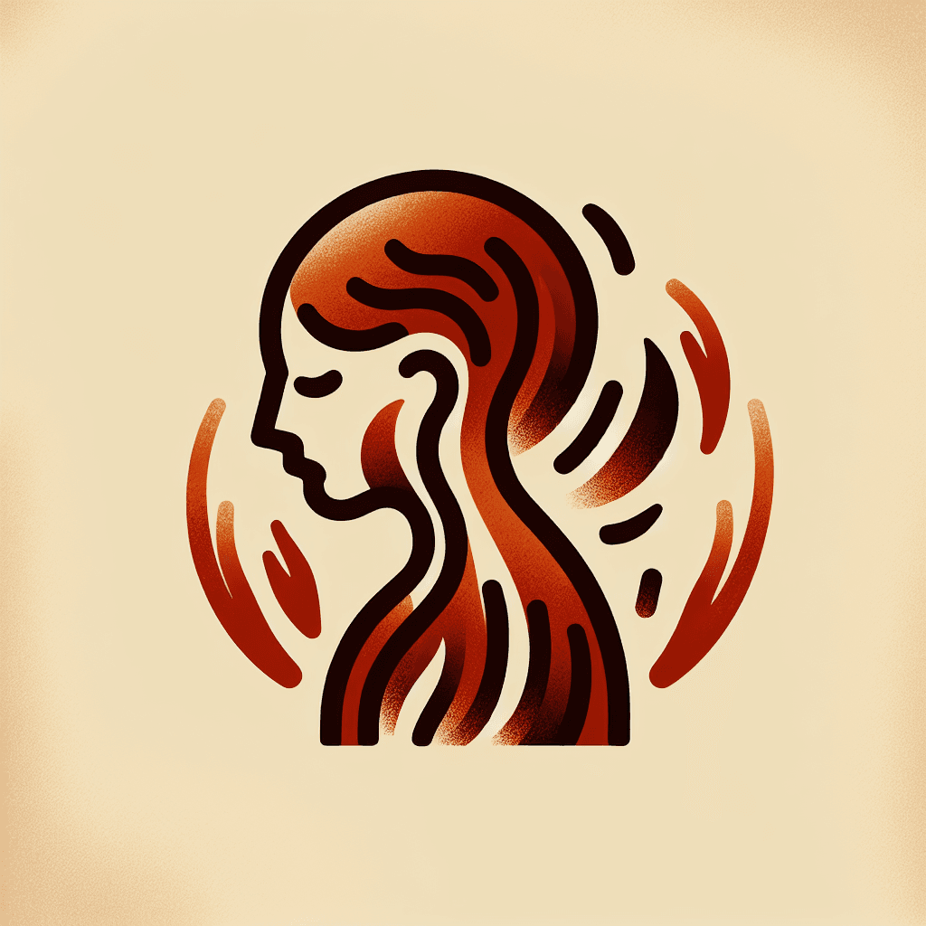 sad woman made of flames