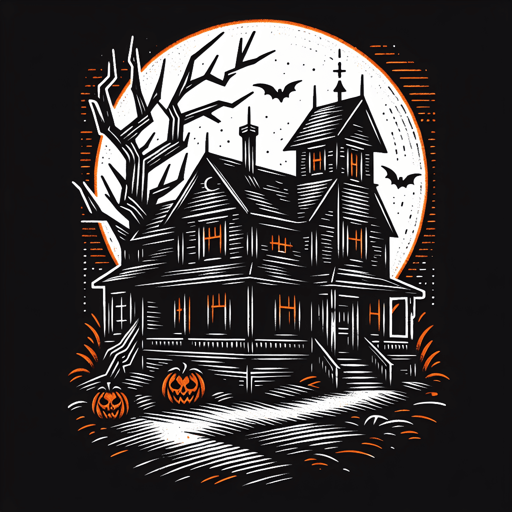 spooky halloween house