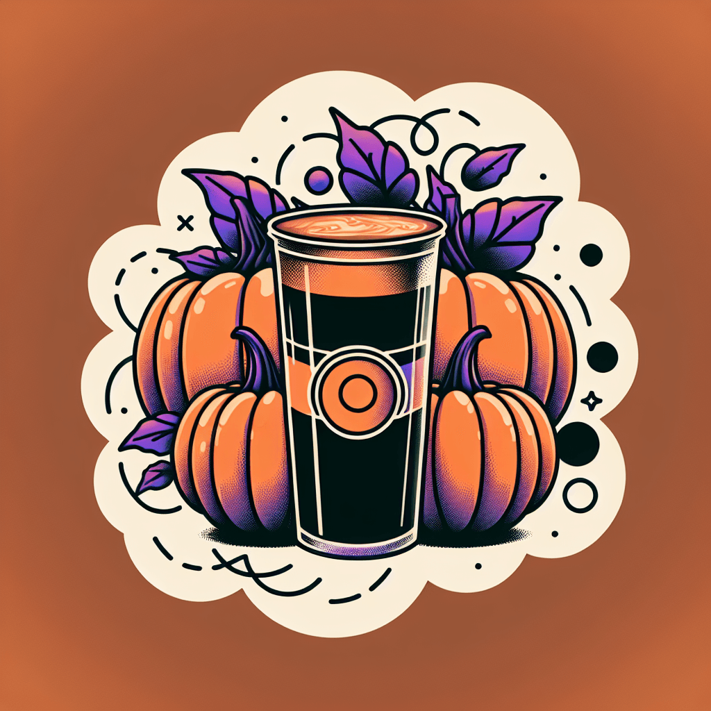 cold brew coffee surrounded by pumpkins