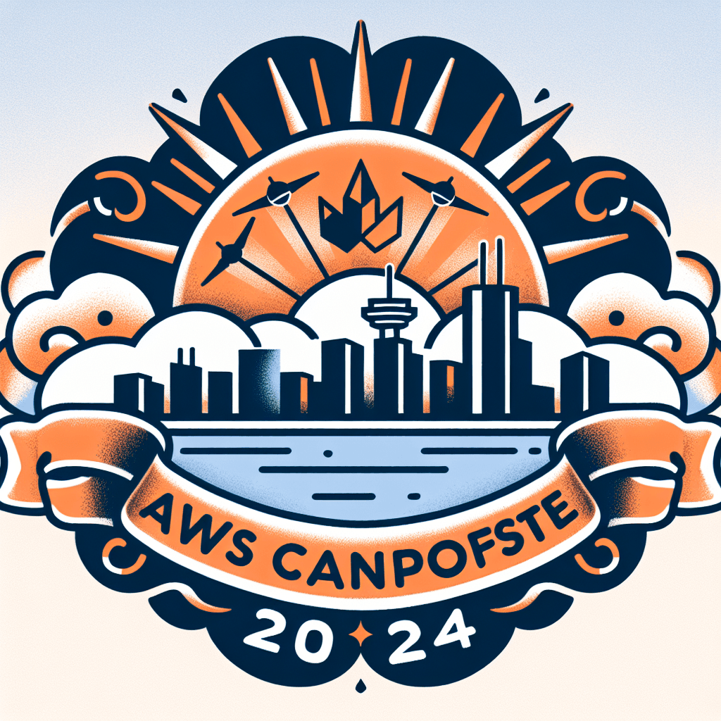 vancouver skyline with a banner that says "aws canps offsite 2024" on the bottom