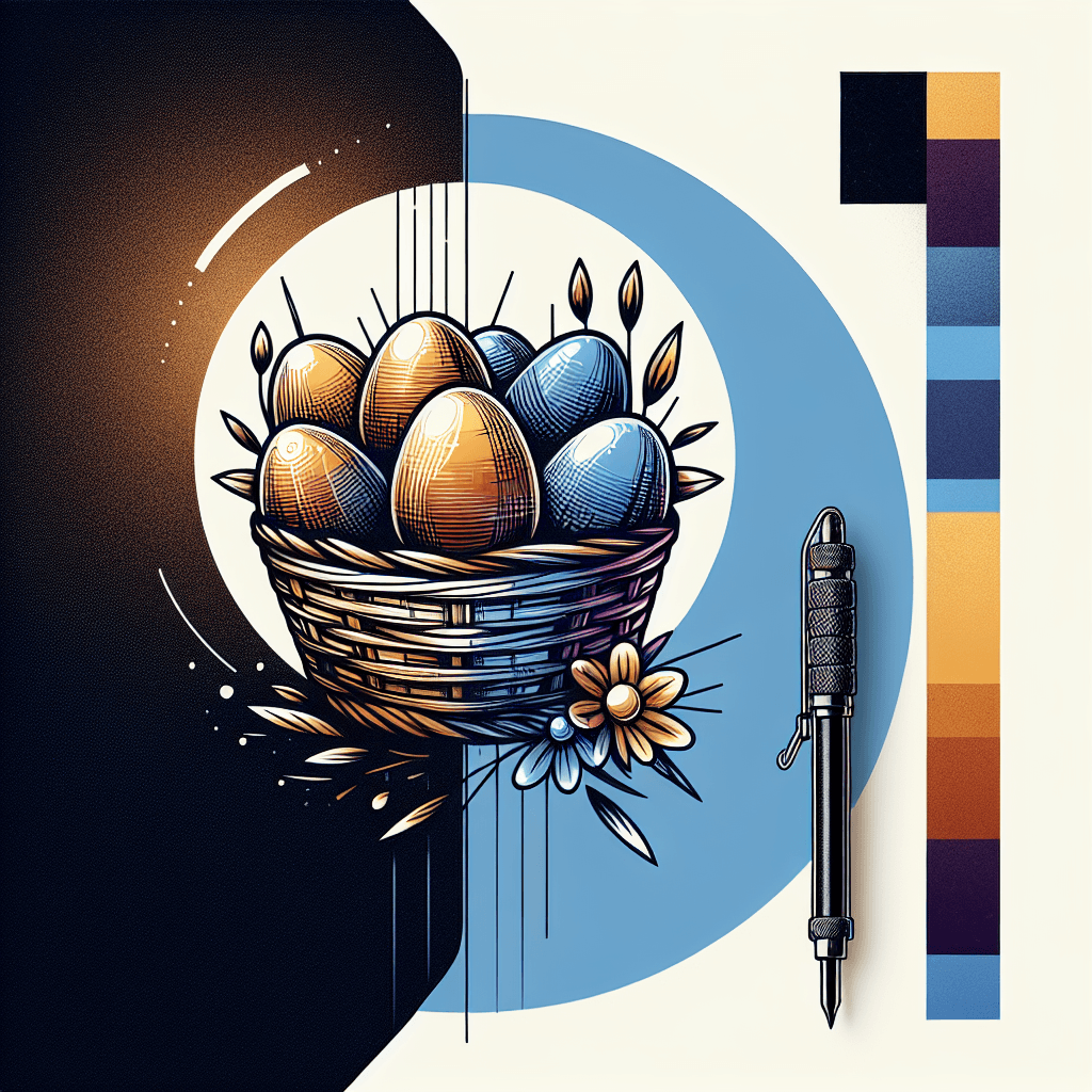dyed easter eggs in a basket
