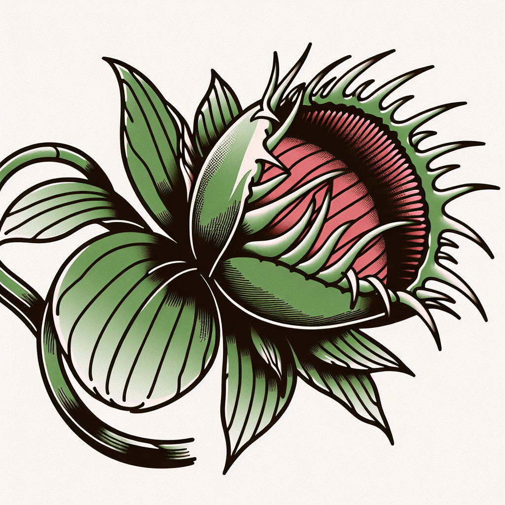 evil venus flytrap with sharp teeth