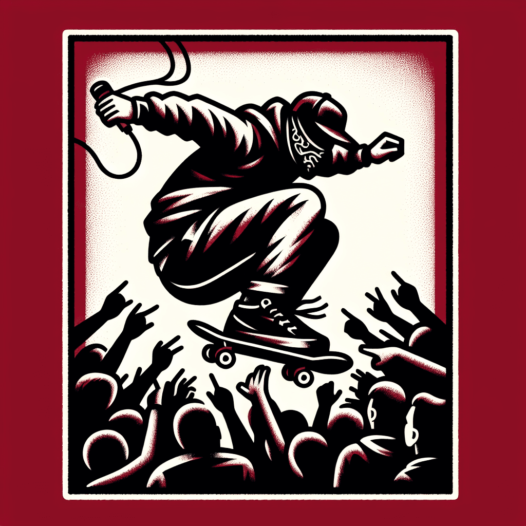 skate punk moshing at a concert