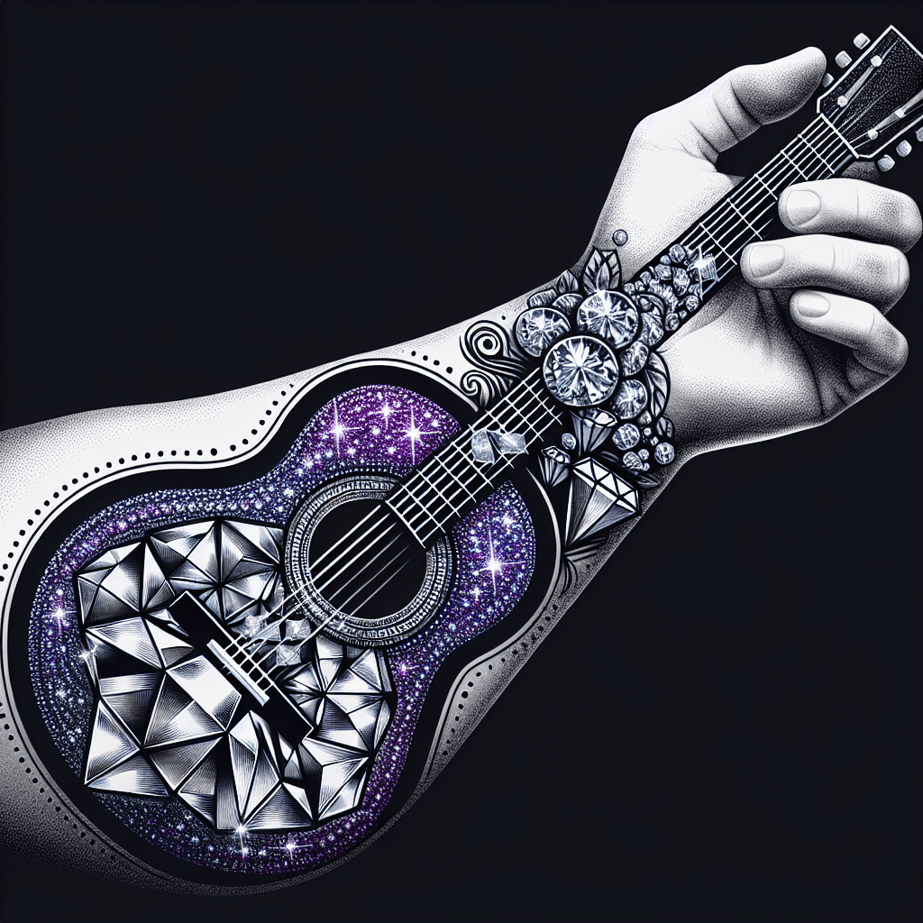 guitar made of diamonds