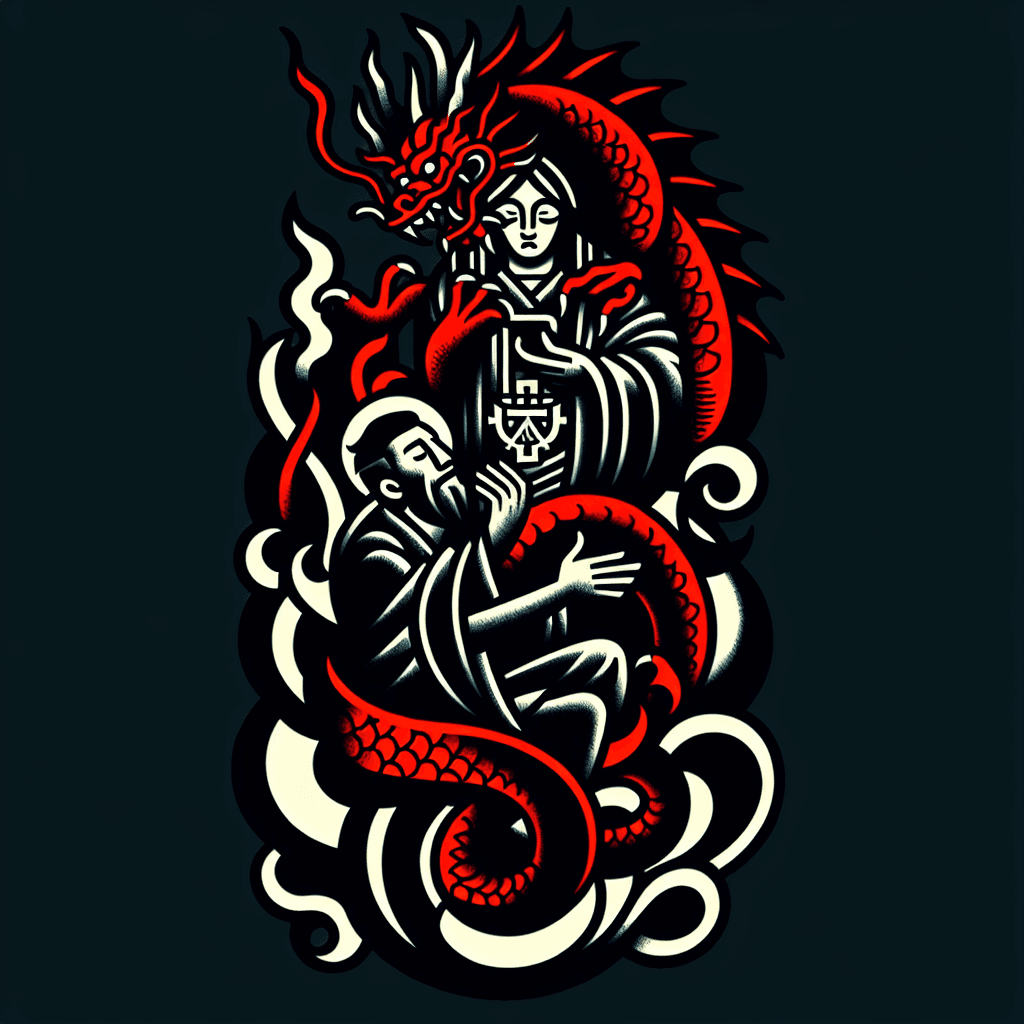 satan pooping on jesus