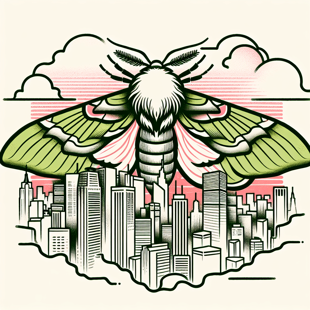 mothra attacking a city