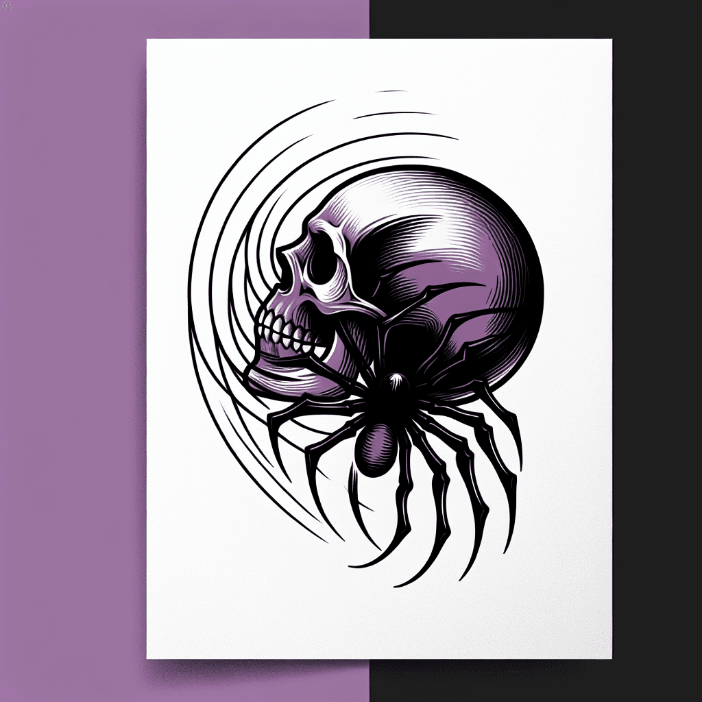 skull morphing into spider
