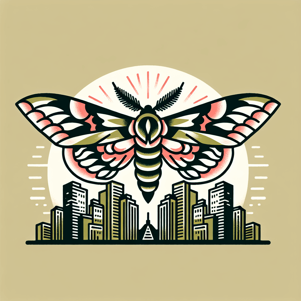 mothra attacking a city