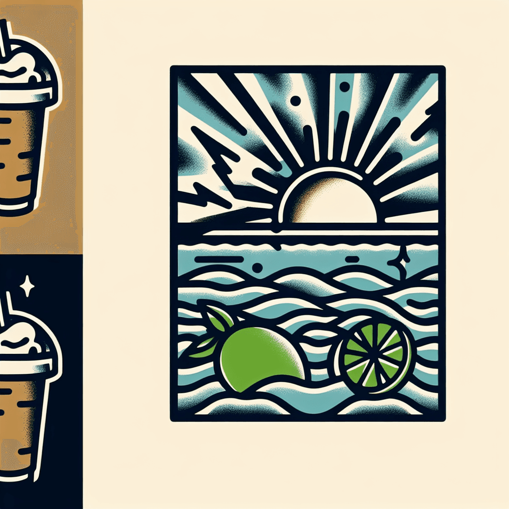 iced coffee on sunny day