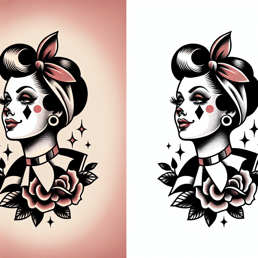 pinup girl dressed as the insane clown posse