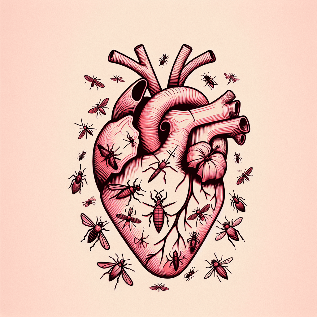 heart made of insects