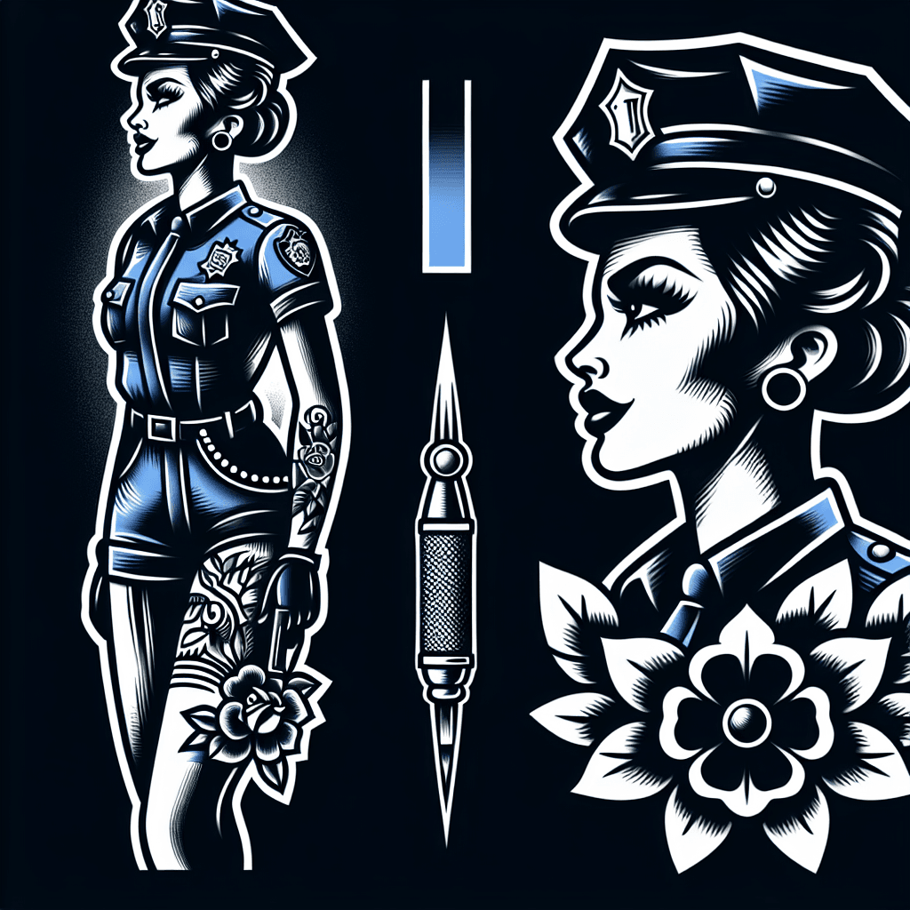 pin up girl in a polic