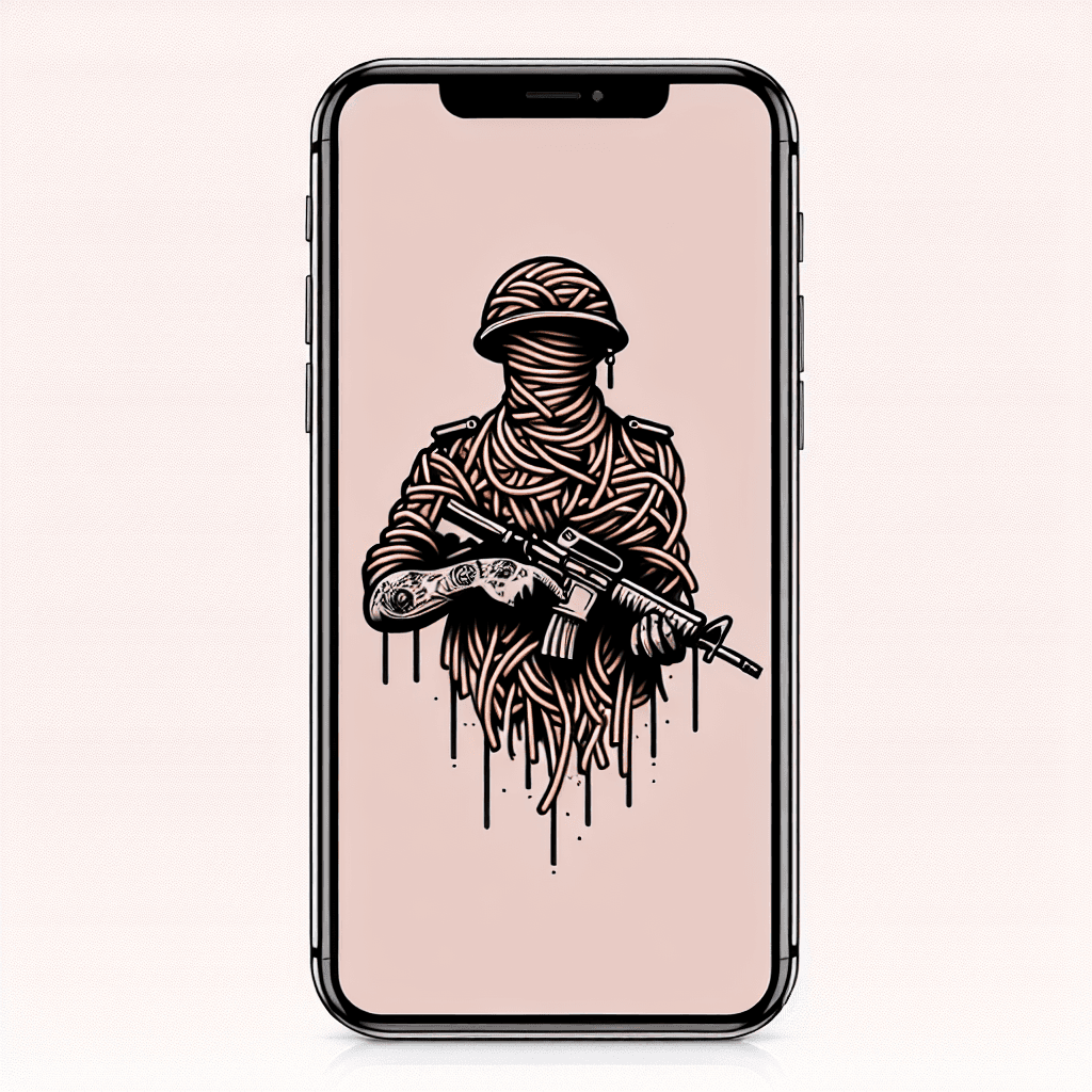 soldier made of spaghetti