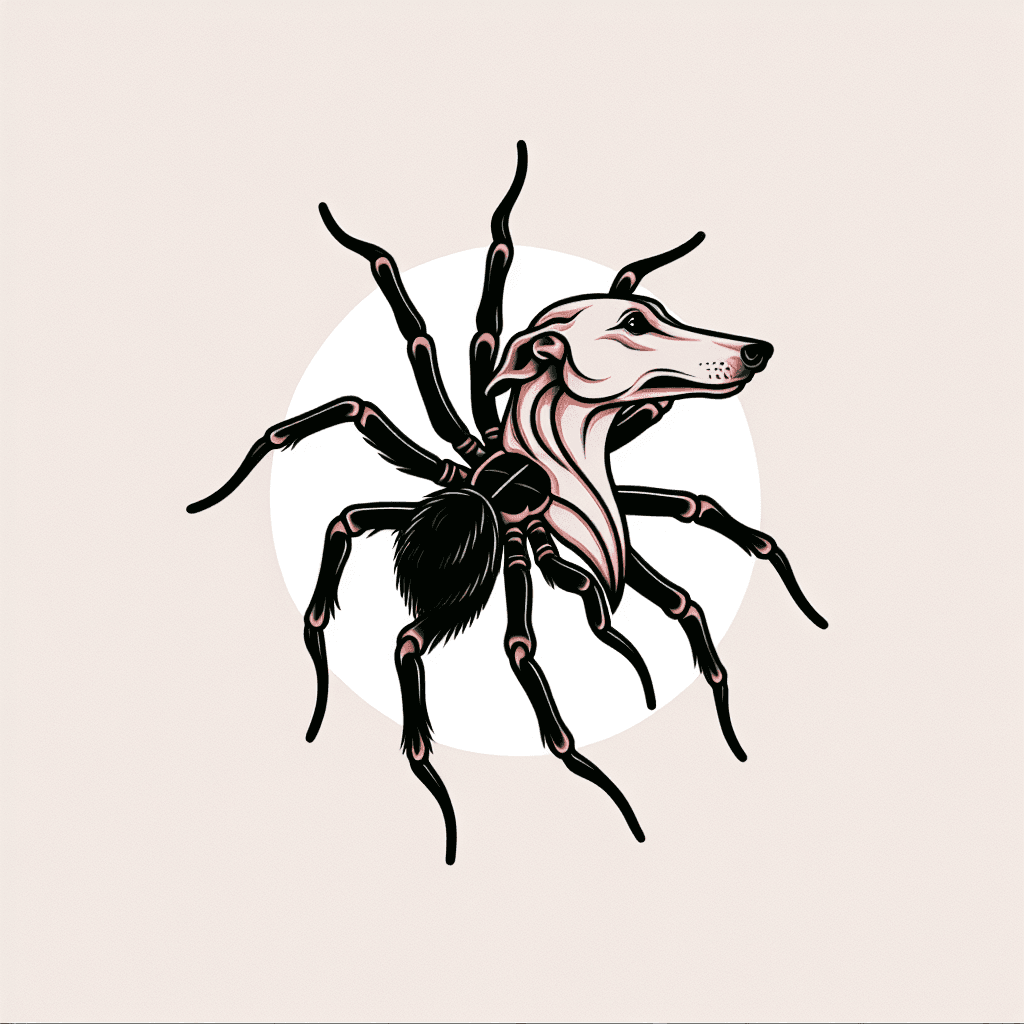 tarantula with the head of a greyhound