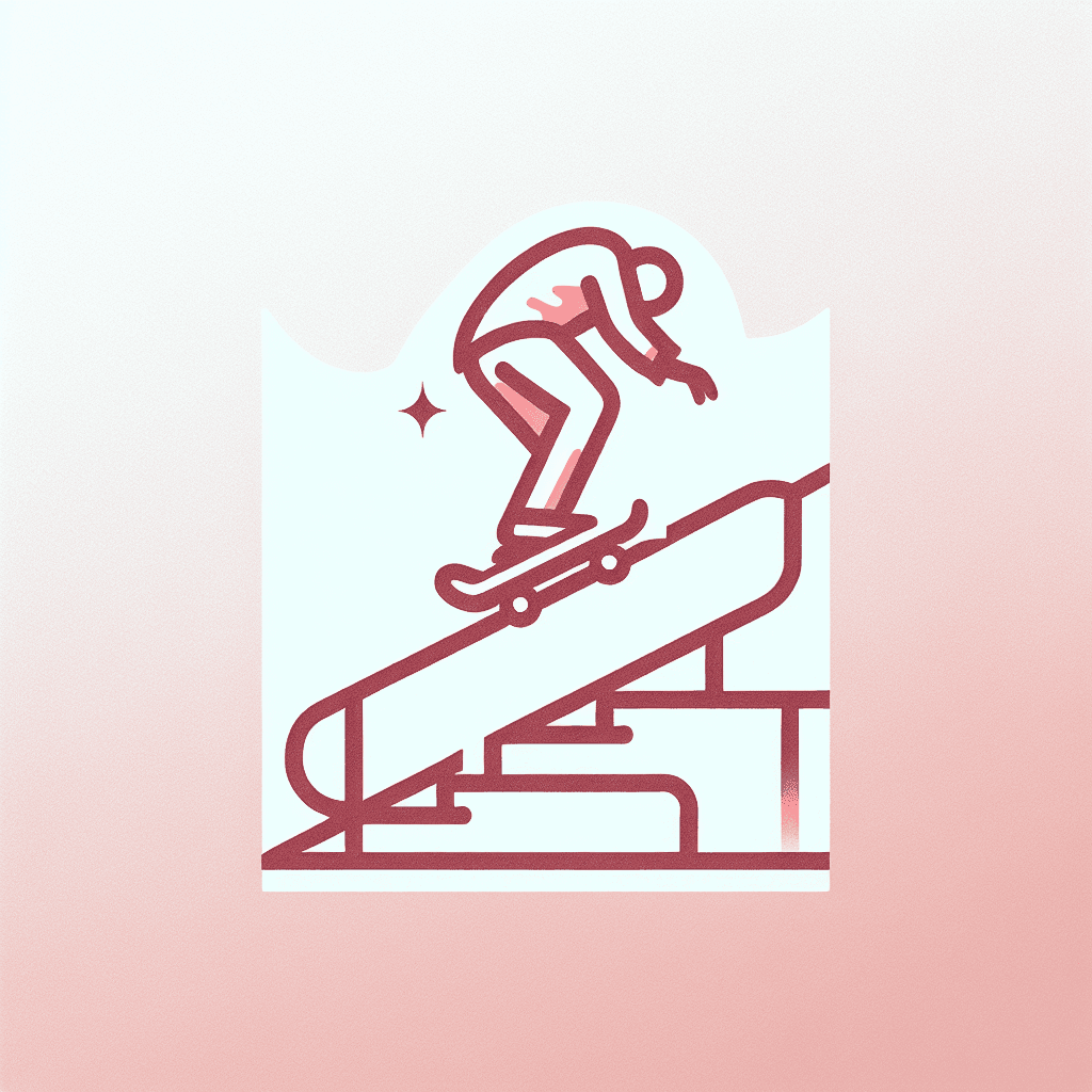 skateboarder grinding a handrail