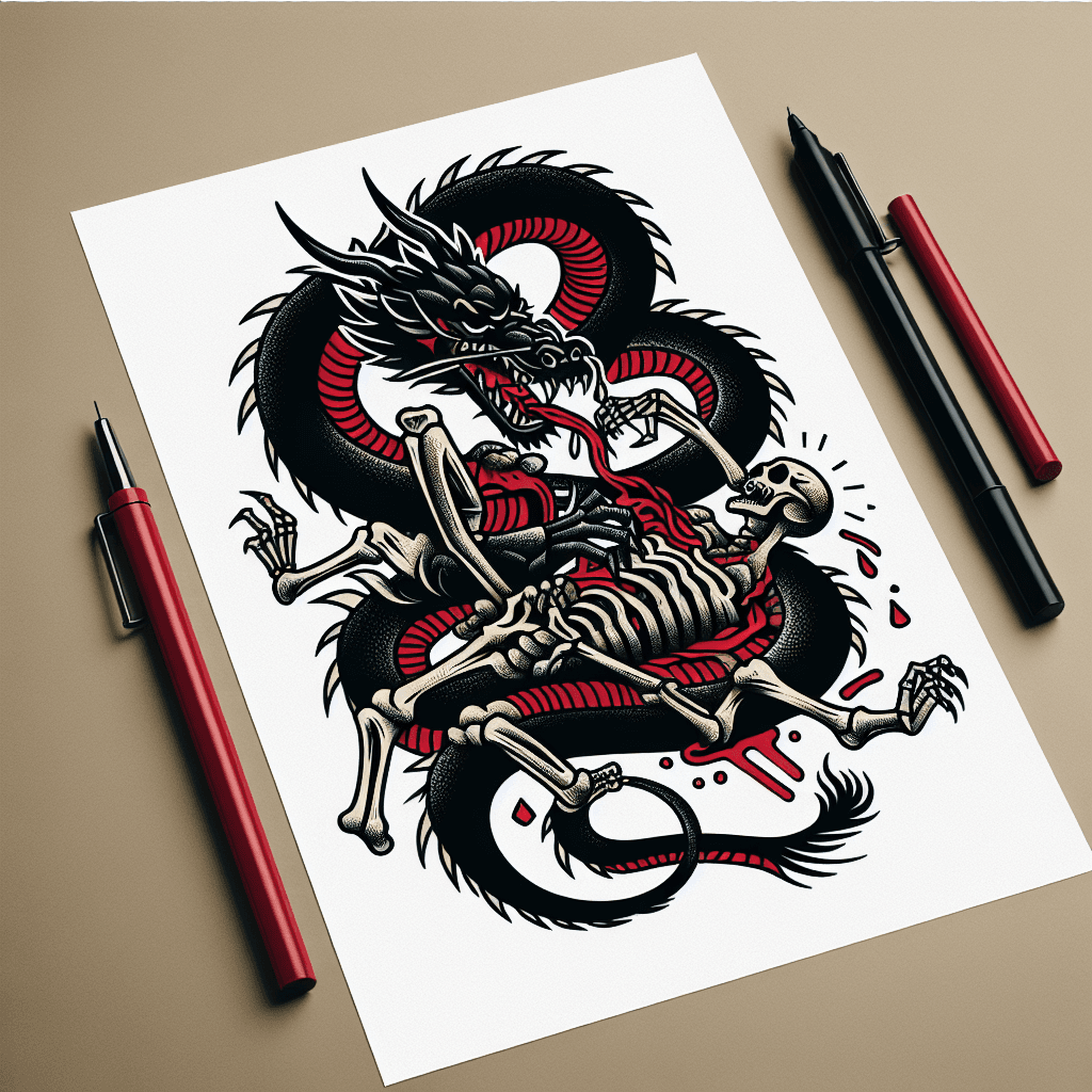 dragon eating corpse